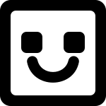 Emoji Happy Square Round 426 SVG Icon